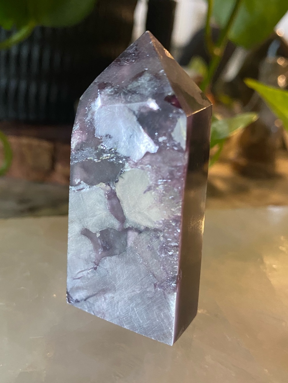 💜✨ Purple Mica Crystal Tower — 2½ Inches Tall ✨💜